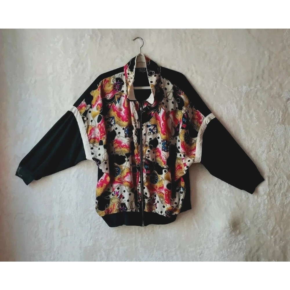 Vintage Silver Threads Windbreaker Jacket  Women's Size Large